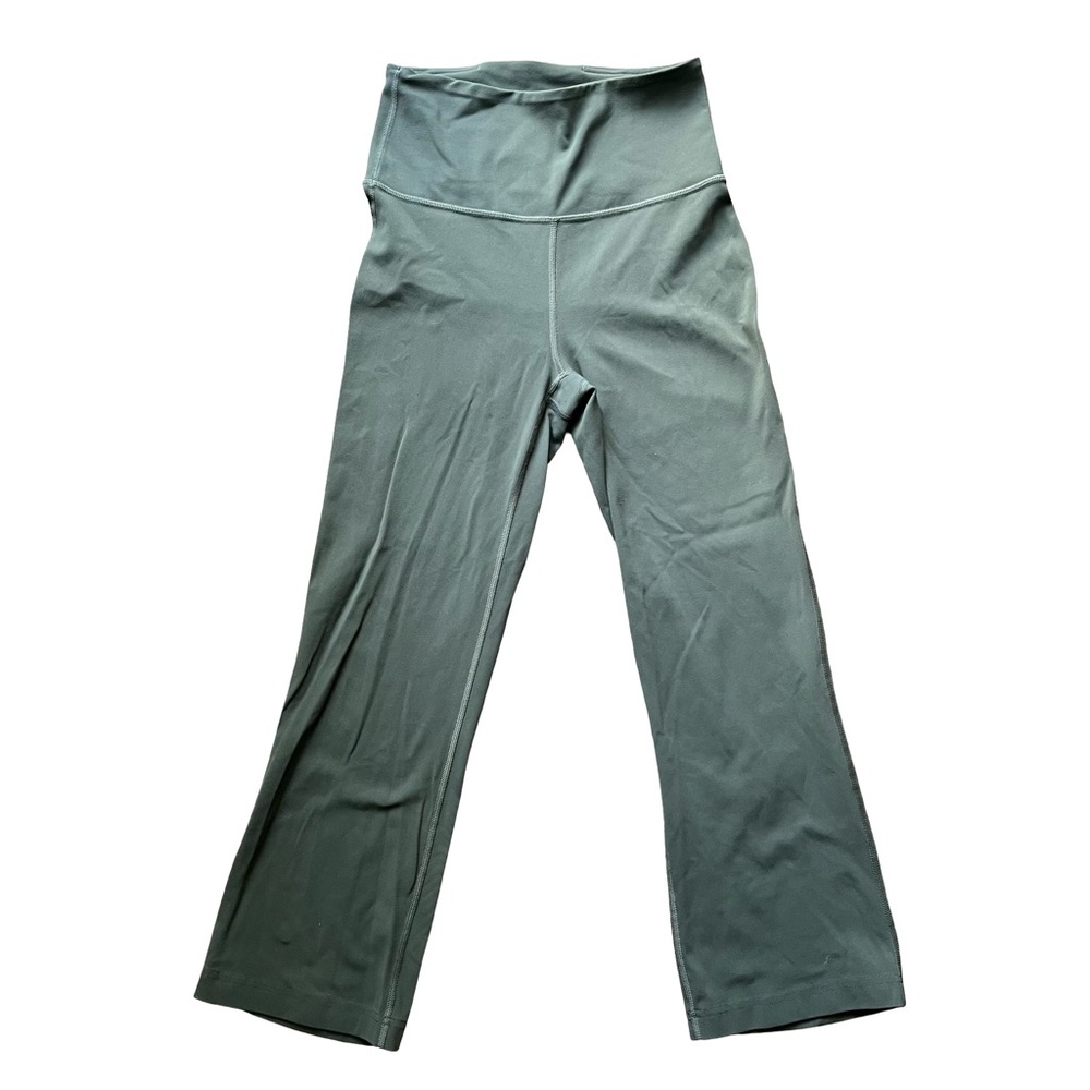 Lululemon High Rise Wide Leg Flared Pants Sage Green Size 4